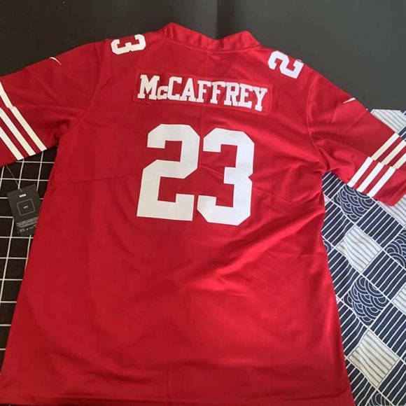 Christian Mccaffrey Signed 49ers Nike Scarlet Game Player Jersey NFL - Picture 3 of 10